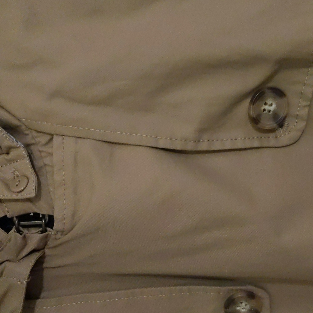 Classic Tommy Hilfiger Double-breasted Trench w/ Hood, Belt,& Pockets sz XS, Tan - Picture 3 of 14